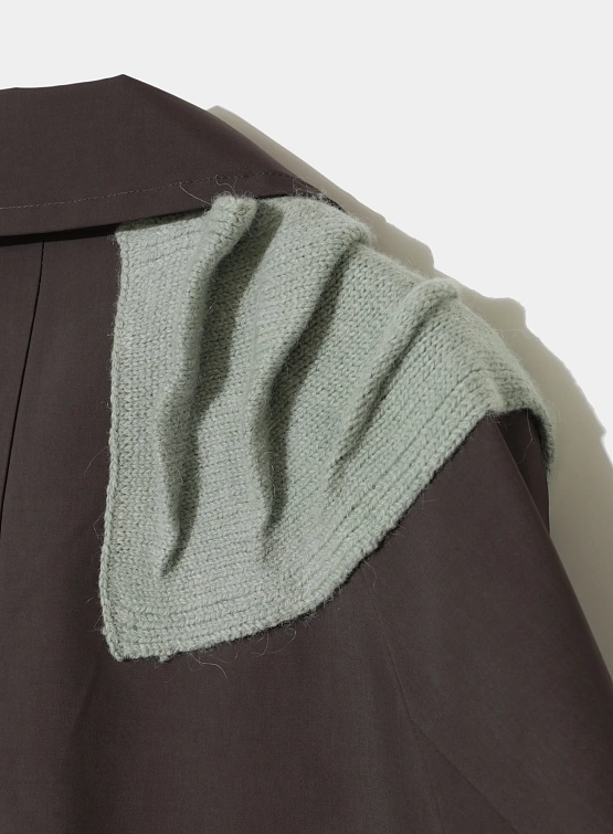 Женское пальто UNDERCOVER Bonded Wool Stripe Gray Brown