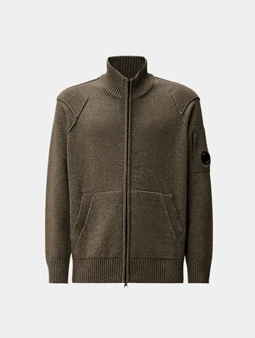 Кардиган C.P. Company Lambswool GRS Full Zip Gunmetal