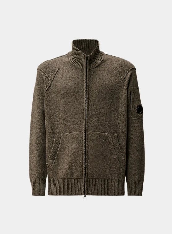 Кардиган C.P. Company Lambswool GRS Full Zip Gunmetal