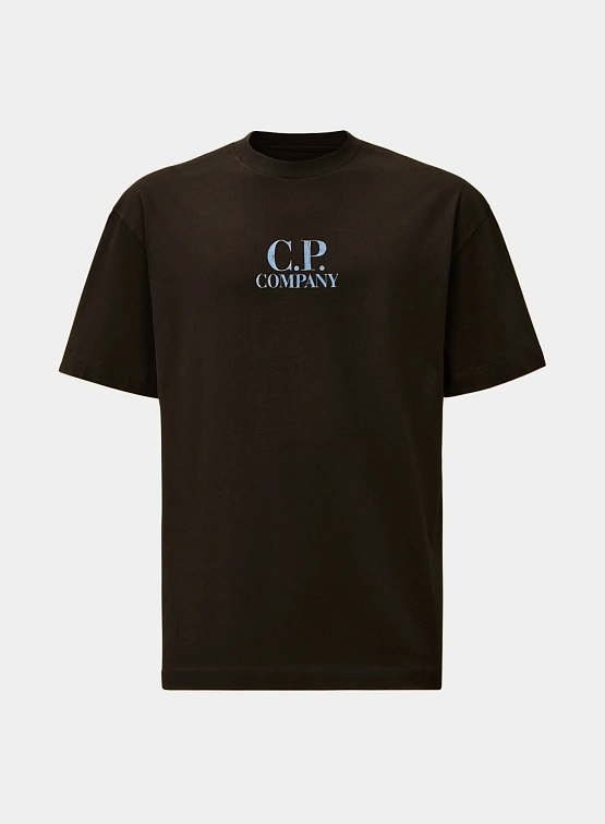 Футболка C.P. Company 30/1 Jersey Logo Black