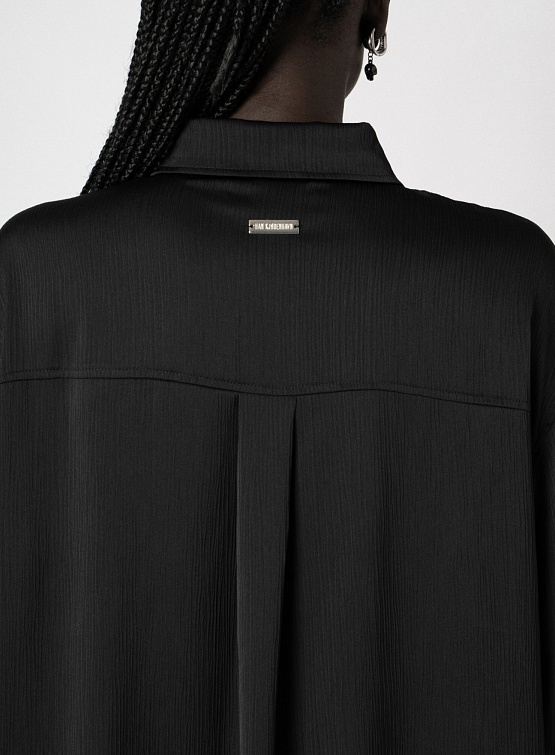 Женская рубашка Han Kjøbenhavn Fluid Long Shirt Black