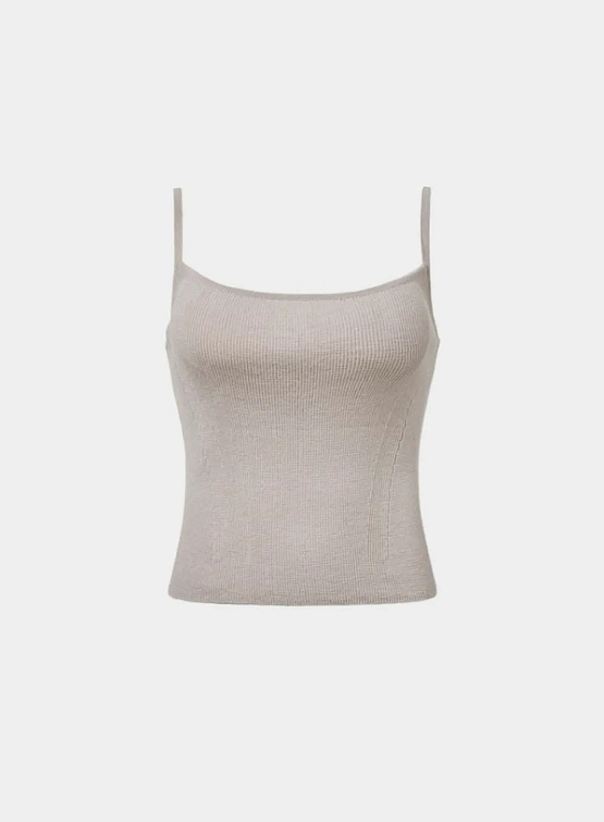 Женский топ AMOMENTO Knit Sleeveless Grey