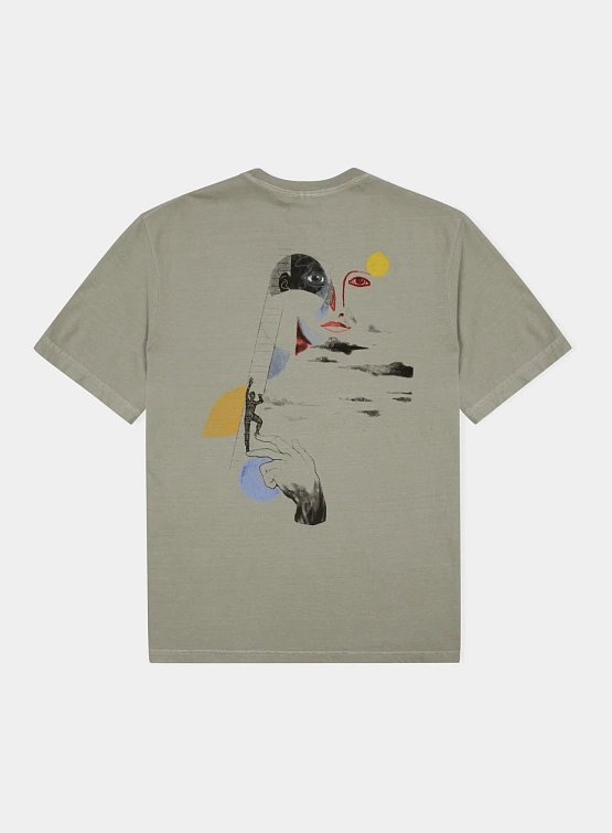 Футболка KidSuper Cloud Text Washed Brown