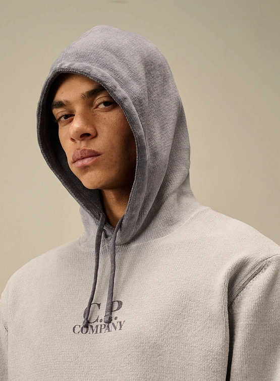 Худи C.P. Company Chenille Cotton Lavander Violet