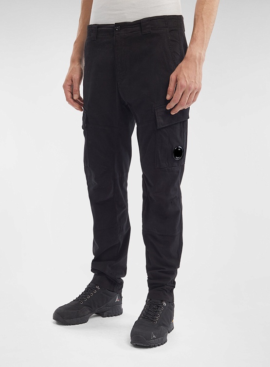 Брюки C.P. Company Stretch Sateen Cargo Black