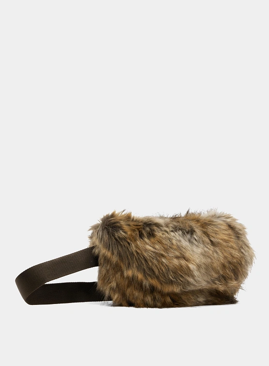 Сумка MM6 Maison Margiela Faux Fur Belt Bag Brown