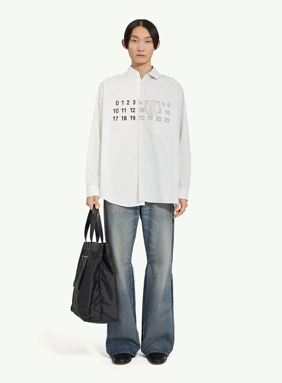 Рубашка MM6 Maison Margiela Stripes Grey White