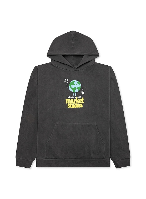 Худи MARKET World Peace Hoodie Washed Black