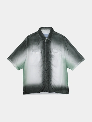 Рубашка Jungles Jungles Spray Dye Button Up White Grey