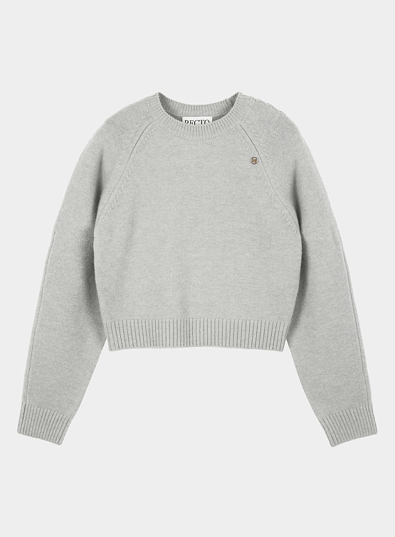 Женский свитер Recto Signature Round-Neck Melange Grey