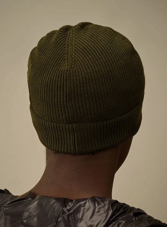 Шапка C.P. Company Extrafine Merino Wool Zip Pocket Ivy Green