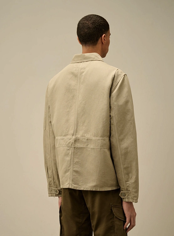 Овершот C.P. Company Cotton Linen Full Zip Vintage Khaki