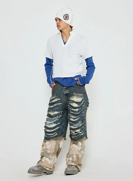 Шорты 424 Big Daddy Denim Short Sugar Washing Blue Brown