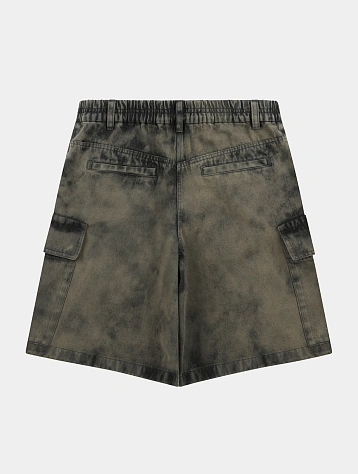 Женские шорты System Studios Washed Cargo Charcoal Grey