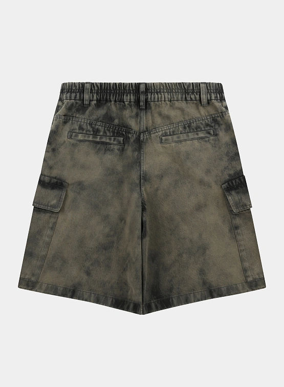 Женские шорты System Studios Washed Cargo Charcoal Grey