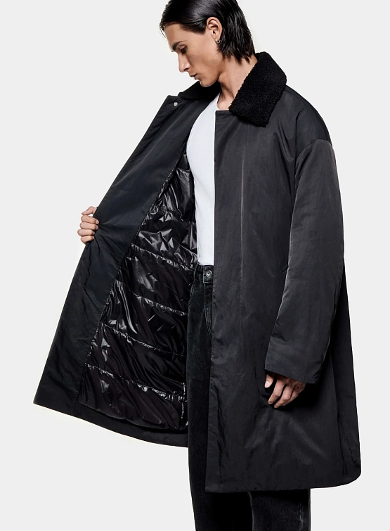 Парка MKI MIYUKI ZOKU Padded Nylon Overcoat Black