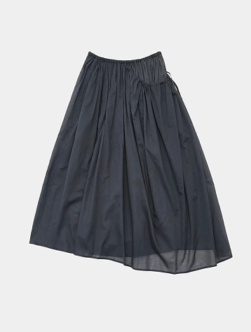 Женская юбка AMOMENTO Drawstring Sheer Shirring Skirt Navy