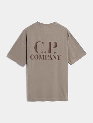 Футболка C.P. Company 30/1 Jersey Logo Printed Fallen Rock