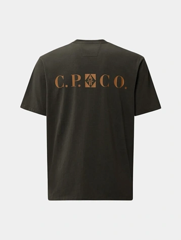 Футболка C.P. Company 30/1 Jersey Logo Dark Shadow