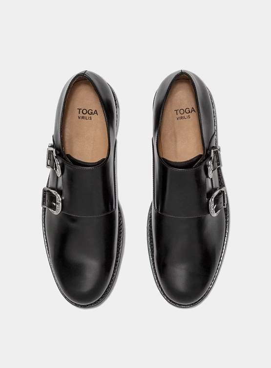 Дерби TOGA Double Monk Strap Polido Black