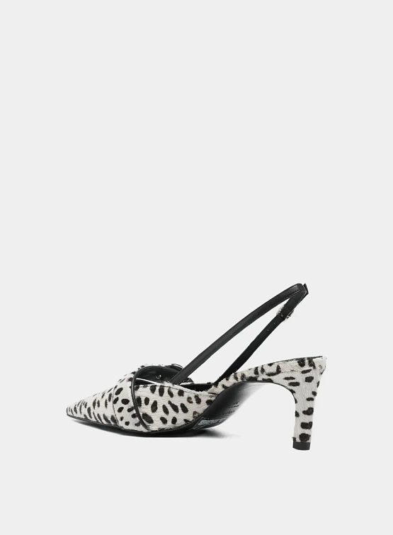 Женские туфли Coperni Belt Kitten Stiletto White/Black