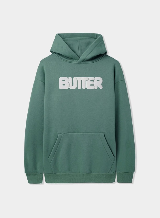 Худи Butter Goods Rounded Logo Pullover Jungle Wood