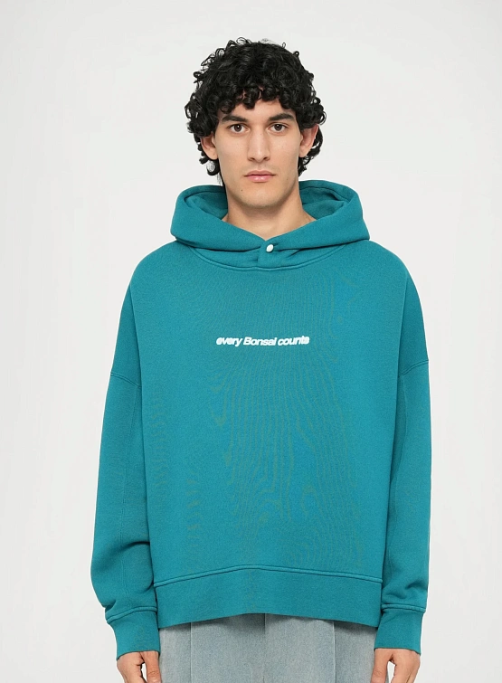 Худи BONSAI Seasonal Graphic Crop Oversize Green