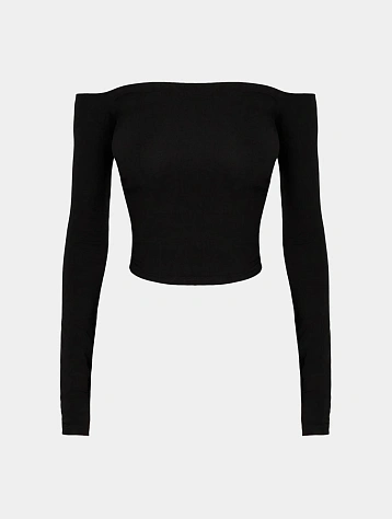 Женский лонгслив XSAI Off Shoulder Dusty Black