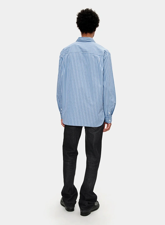 Рубашка A.P.C. Malo Logo Blue