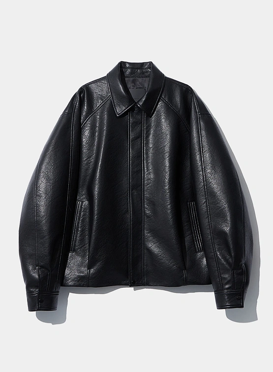 Кожаная куртка LE17SEPTEMBRE Leather Jacket Black