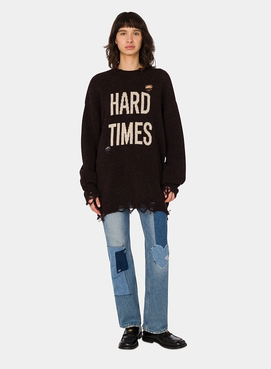 Женский пуловер MOSCHINO Hard Times Brown