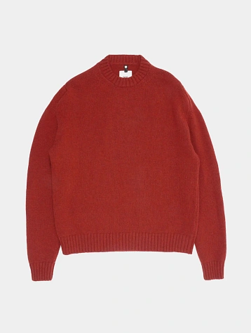 Свитер OAMC Round Neck Collar With Logo Bordeaux