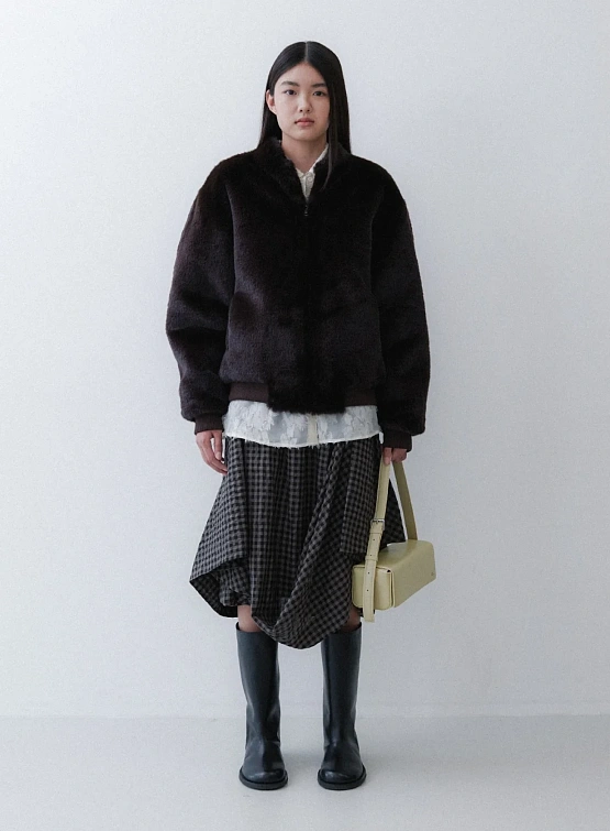 Женская шуба EPINGLER Baseball Fur Cocoa