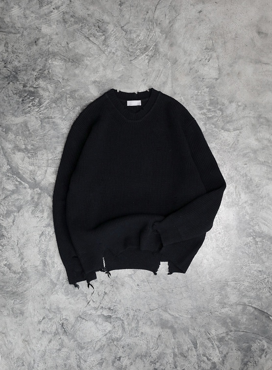 Свитер System Studios Wool Blend Destroyed Knit Top