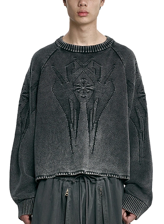 Свитер AJOBYAJO Cross Symbol Cropped Charcoal