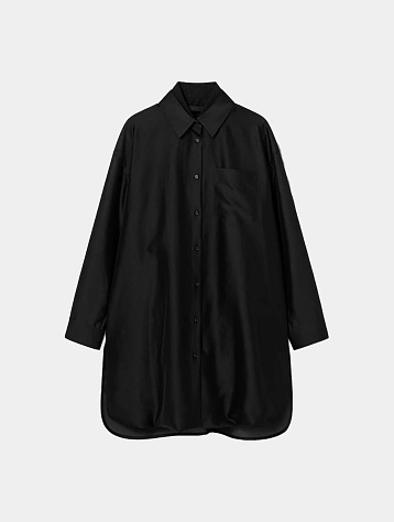 Женская рубашка JUUN.J Shiny Double Long Shirt Black