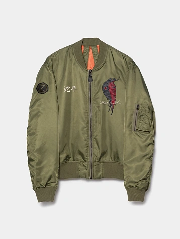 Бомбер MAHARISHI 6089 Year Of The Snake MA1 Flight Olive