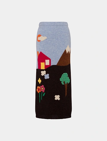 Женская юбка MOSCHINO Wool Skirt Multicolor