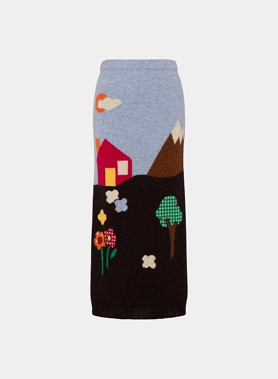 Женская юбка MOSCHINO Wool Skirt Multicolor