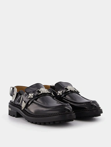 Женские лоферы TOGA Metal Mule Polido Black