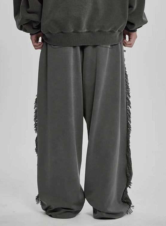 Брюки AJOBYAJO Lace Trimming Track Charcoal