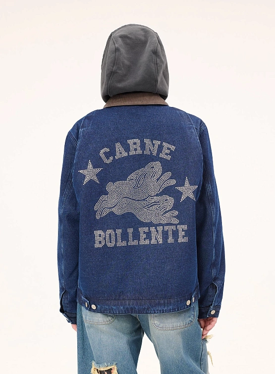 Джинсовая куртка Carne Bollente Moto Rabbit Washed Blue