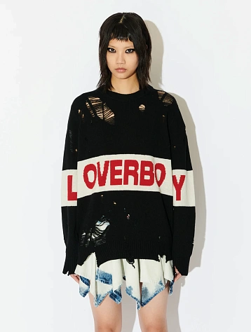 Свитер Charles Jeffrey Loverboy Distressed Loverboy Black