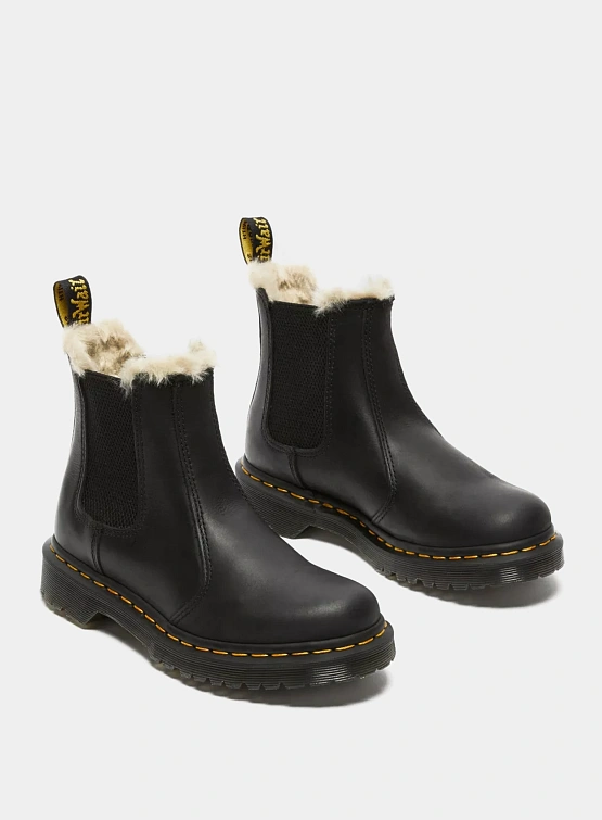 Женские челси Dr. Martens 2976 Faux Fur Lined Black