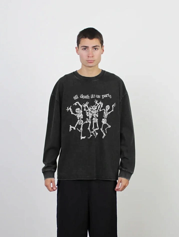 Лонгслив lorenz Resurrection T-Shirt Washed Black