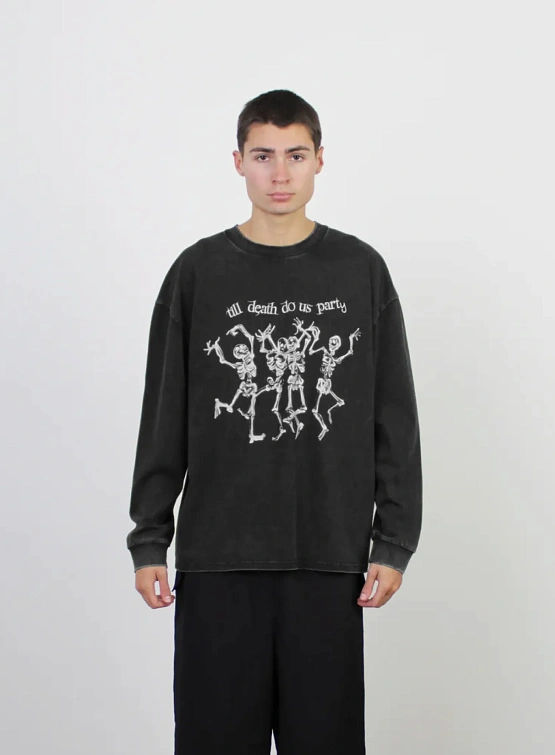 Лонгслив lorenz Resurrection T-Shirt Washed Black