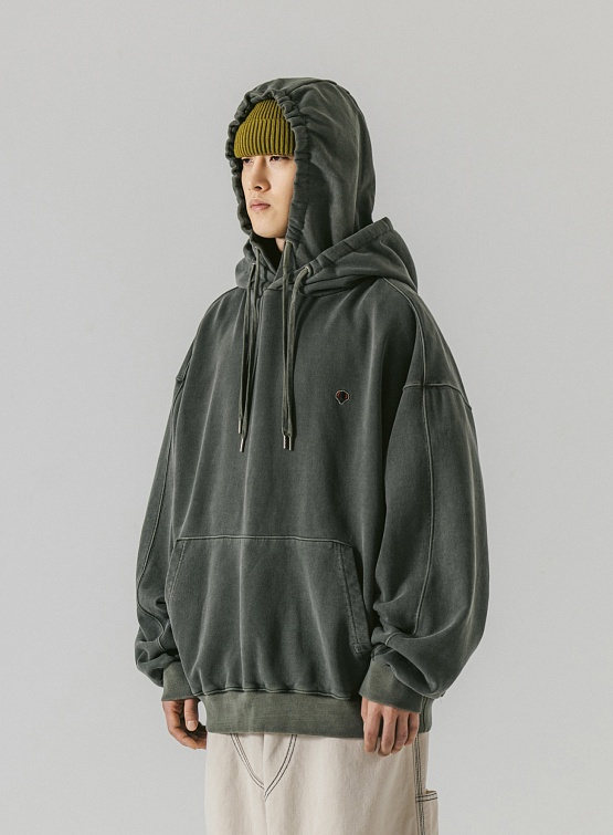 Худи ANGLAN Pigment Wappen Double Hoodie Khaki