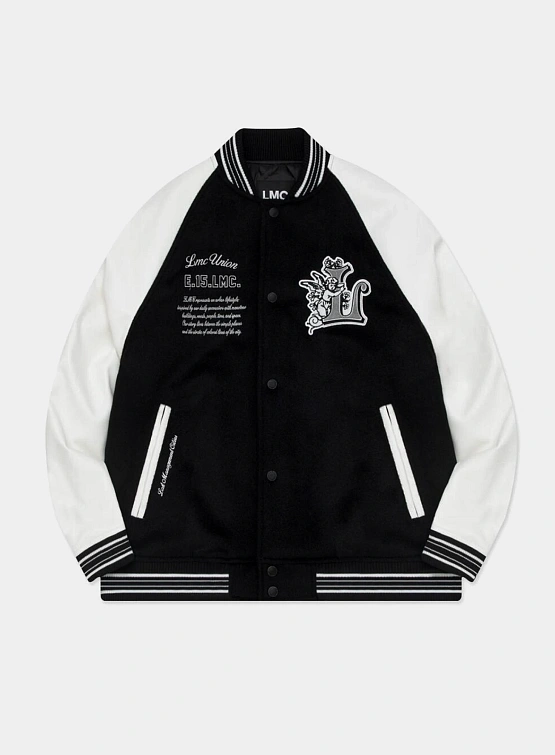 Бомбер LMC Union Angel Varsity Jacket Black