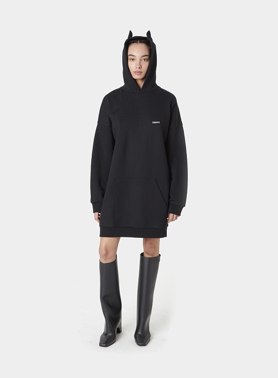 Женское платье Coperni Horn Hooded Dress Black