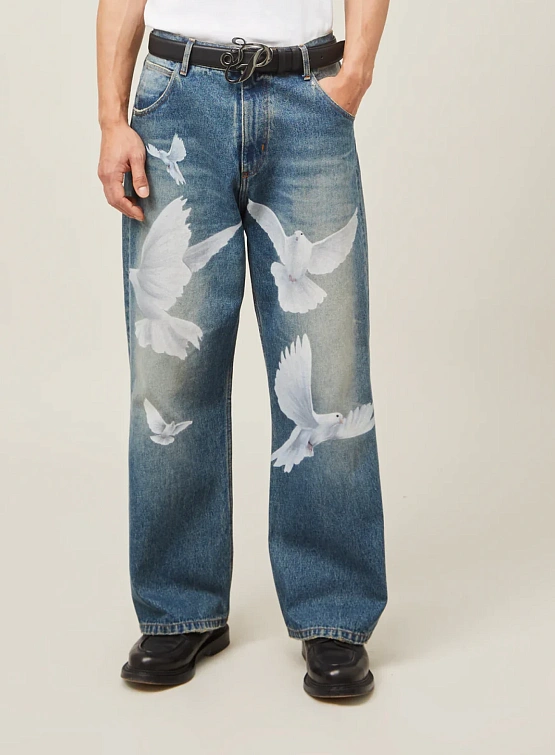 Джинсы 3.PARADIS Freedom Doves Baggy Fit Washed Blue